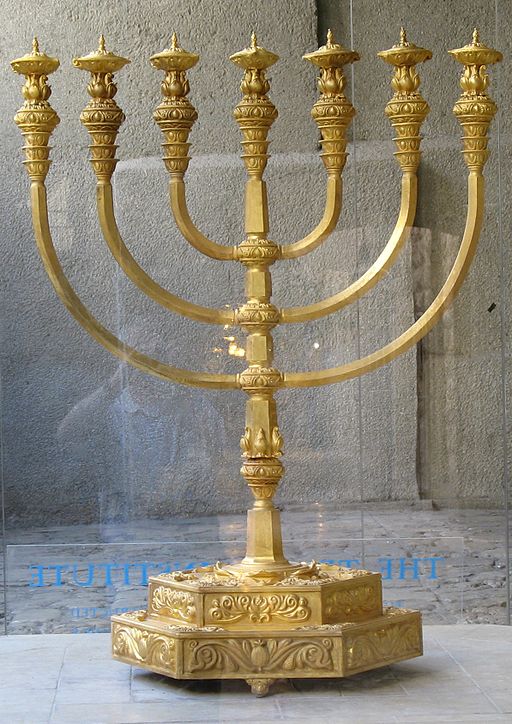 Menorah, used by permission from Wiki Commons, Public Domain